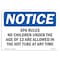Signmission OSHA Notice Sign, 10" Height, Rigid Plastic, Spa Rules No Children Under Age Of 13 Sign, Landscape OS-NS-P-1014-L-18374 - alternate 1